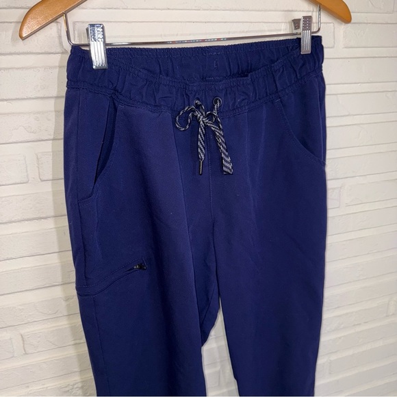 Jaanuu Navy Blue Jogger Scrub Bottoms, Women’s Size Small Petite - Picture 2 of 6